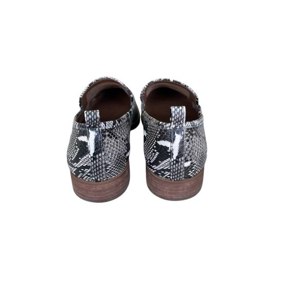 Susina Faux Snakeskin Pattern Low Stacked Heel Loafers Black Multi Size 7.5 M - Picture 3 of 7